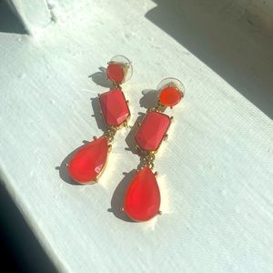 Kate Spade Earrings | Bright Coral/Orange Monochromatic